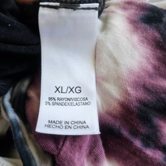 Elegant Tie-Dye Maxi Dress - Purple and Black - Picture 7 of 7